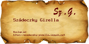 Szádeczky Gizella névjegykártya
