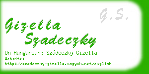 gizella szadeczky business card