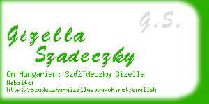 gizella szadeczky business card